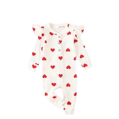 Heart Print Baby Outfit Set