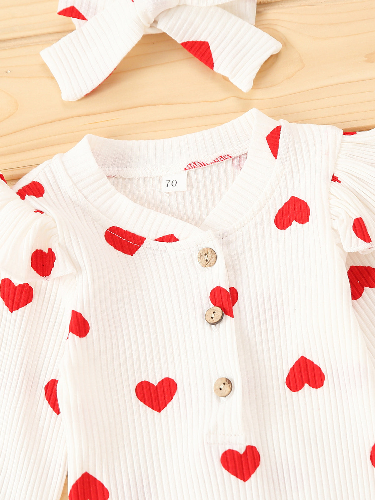 Heart Print Baby Outfit Set