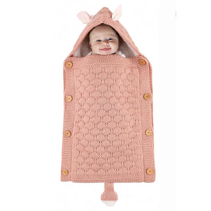 Spring Autumn Baby Knitted Rabbit Ear Sleep Sack