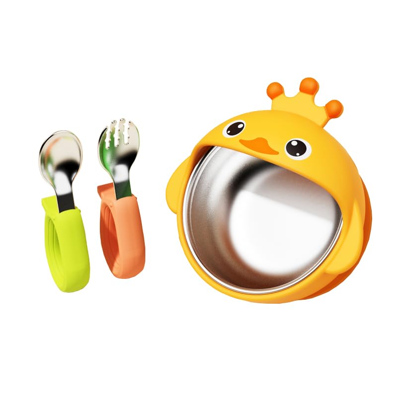 Ducky Delight Silicone Suction Baby Bowl Set