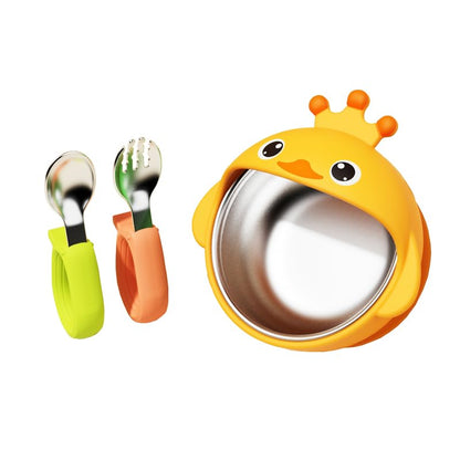 Ducky Delight Silicone Suction Baby Bowl Set